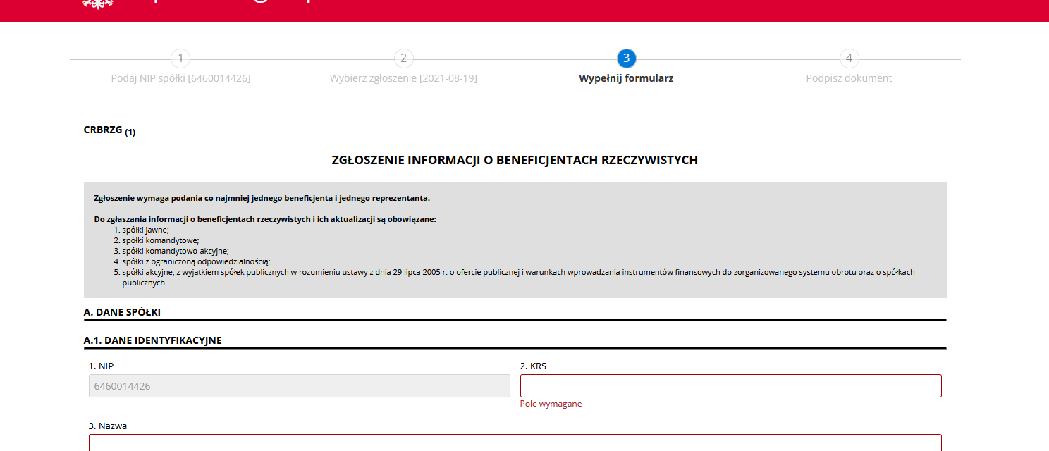 Registration to the polish Central Register of Beneficial Owners (CRBR) step by step